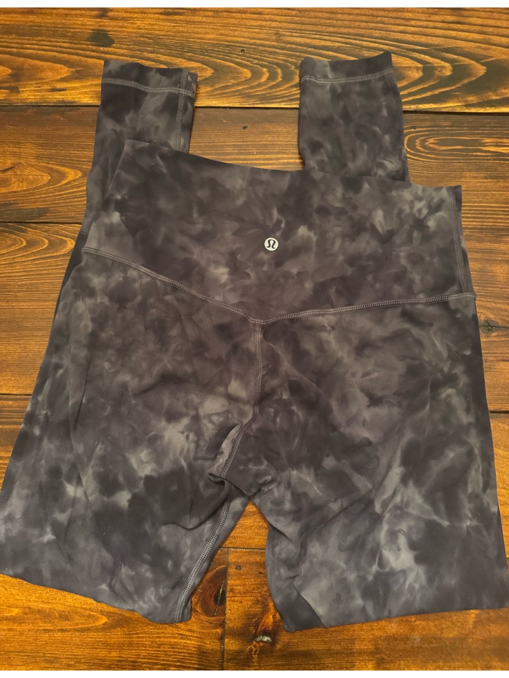 lululemon Wonans Charcoal Black Marble Leggings size 8